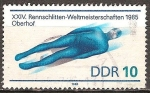Stamps Germany -  XXIV Campeonato del Mundo de luge de 1985, Oberhof-DDR.