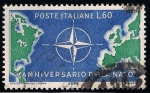 Stamps : Europe : Italy :  X aniversario de la OTAN.