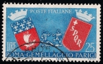 Stamps Italy -  Los lazos culturales entre Roma y París.