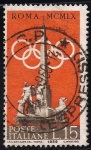 Stamps : Europe : Italy :  1960 Juegos Olímpicos de Roma: Fuente de Dioscuri.