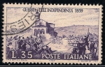 Stamps : Europe : Italy :  Centenario de la guerra de independencia: Batalla de San Fermo.