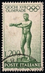 Stamps Italy -  17 Juegos Olímpicos, Roma, 25-ago. a.11-sep. Apoxiomenos por Lisipo.