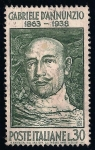 Stamps : Europe : Italy :  Emitido para conmemorar el centenario del nacimiento de Gabriele d