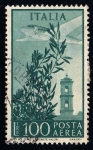 Stamps Italy -  Avión sobre Campanario de Capitolio