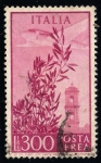 Stamps Italy -  Avión sobre Campanario de Capitolio
