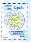 Stamps Spain -  Edifil  4496  X aniv. de la creación del €uro. 