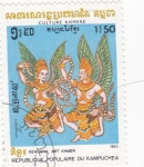 Sellos de Asia - Camboya -  CULTURA KHMERE- Kennora Art Khmer