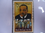 Stamps United States -  Martin Luther King, Jr. (1929-1968) And  Civil Rights marchers.