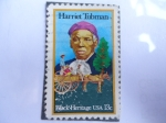 Stamps United States -  Harriet Tubman - Black Heritage - And cart carrying.