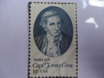 Stamps United States -  Alaska 1778- Cap: James Cook . By Nathaniel Dance