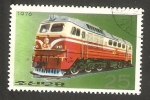 Stamps North Korea -  1397 M - Locomotora diesel
