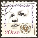 Sellos de Europa - Alemania -   25.Aniv del Fondo de las Naciones Unidas para la infancia-DDR.