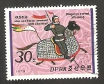 Stamps : Asia : North_Korea :  1537 - Caballero de la época Koguryo