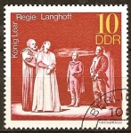 Sellos de Europa - Alemania -  Teatro-Escena de El rey Lear,dirigida por Wolfgang Langhoff (teatro de Berlin)DDR.