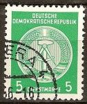 Sellos de Europa - Alemania -  Marca de servicio,circulo/derecha-DDR.