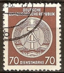 Sellos de Europa - Alemania -  Marca de servicio,circulo/derecha-DDR.