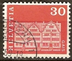 Stamps Switzerland -  Casa de dos aguas en Gais.