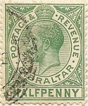 Stamps United Kingdom -  Half penny Gibraltar