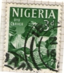 Stamps : Africa : Nigeria :  1  Oyo Carver