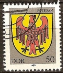 Stamps Germany -  Escudo de armas de  Potsdam-DDR.