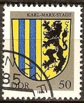 Sellos de Europa - Alemania -  Escudo de armas de  Karl-Marx-Stadt -DDR.