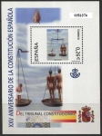 Stamps : Europe : Spain :  xxv aniversario de la constitucion española DEL TRIBUNAL CONSTITUCIONAL 2003 J. CARRERO