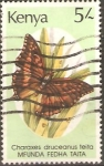 Stamps Kenya -  CHARAXES  DRUCEANUS  LEITA
