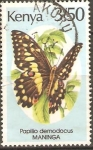 Stamps Kenya -  PAPILIO  DEMODOCUS