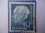 Stamps Germany -  THEODOR HEUSS (1884-1963)