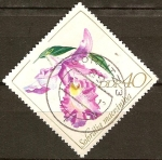Stamps Germany -   Orquídeas(Sobralia macrantha)DDR.