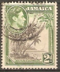 Stamps America - Jamaica -  PALMAS  DE  COCO  EN  COLUMBUS  COVE