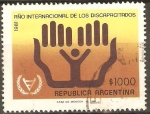 Sellos de America - Argentina -  AÑO  INTERNACIONAL  DE  LOS  DISCAPACITADOS
