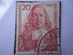 Stamps Germany -  350 Aniversario de la muerte de Paul Gerhardt 1607-1957