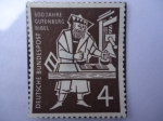 Sellos de Europa - Alemania -  500 años de Johannes Gutenberg