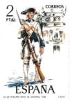 Stamps Spain -  uniformes - fusileros rgto. Asturias