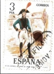 Stamps Spain -  uniformes - coronel de infanteria de lines