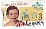 Stamps Spain -  pro defensa de la vida