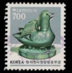 Stamps South Korea -  pajaro bronce