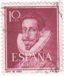 Stamps Spain -  LOPE DE VEGA -Literato   (W)