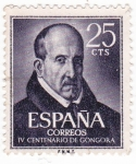 Stamps Spain -  IV Centenario del nacimiento de Luís de Góngora y Argote   (W)