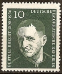 Stamps Germany -  Bertolt Brecht,1898-1956(dramaturgo y poeta)DDR.