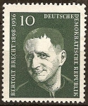 Sellos de Europa - Alemania -  Bertolt Brecht,1898-1956(dramaturgo y poeta)DDR.