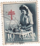 Stamps : Europe : Spain :  Pro-Tuberculosos   (W)