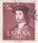 Stamps Spain -  V Centenario del nacimiento de Fernándo el Católico   (W)