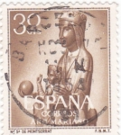 Stamps Spain -  Ntra, Sra. de Montserrat -AÑO MARIANO  (W)