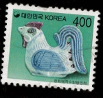 Stamps South Korea -  ceráminca gallo