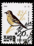 Stamps North Korea -  garrulus /arrendajo