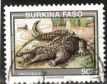 Sellos de Africa - Burkina Faso -  cocodrilo