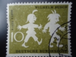 Stamps Germany -  50º Aniversario muerte de Wilhelm Busch.