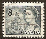 Stamps Canada -  La reina Isabel II y la Biblioteca del Parlamento.